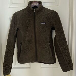 Patagonia Retro X Pile Fleece Jacket Womens size S Brown Full Zip